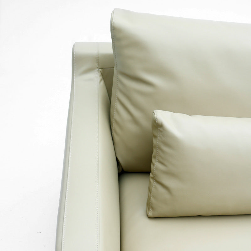 A minimalist leather sofa