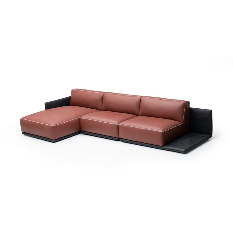 Gamma-Border, a super textured all leather sofa