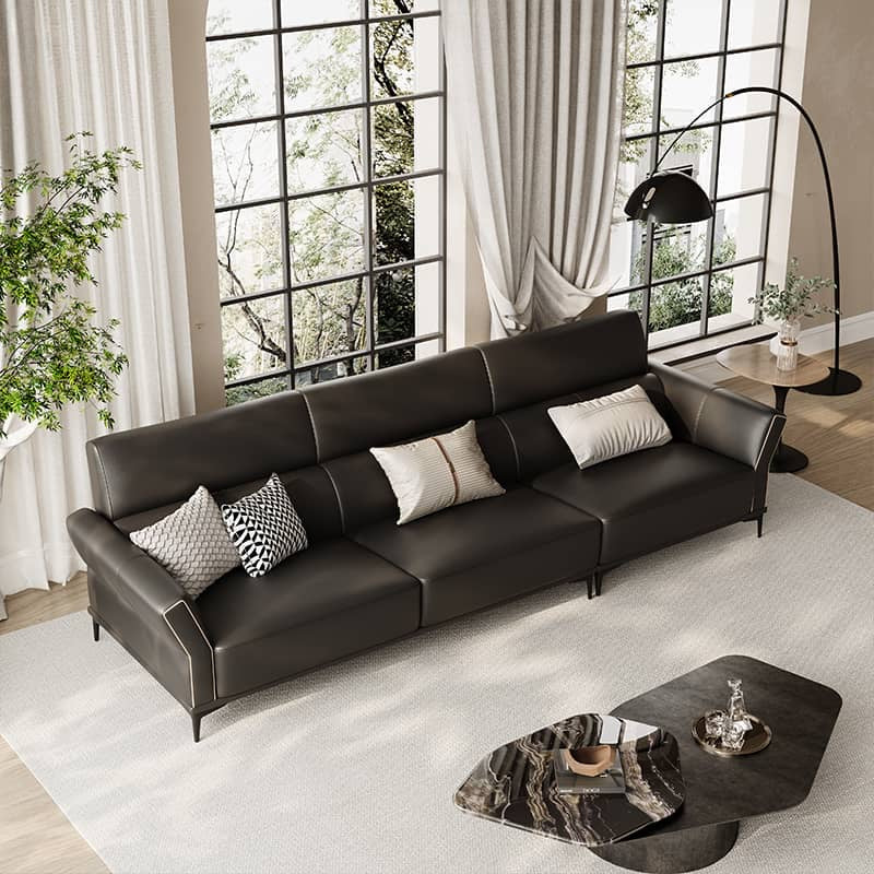 A minimalist leather sofa with a very good price