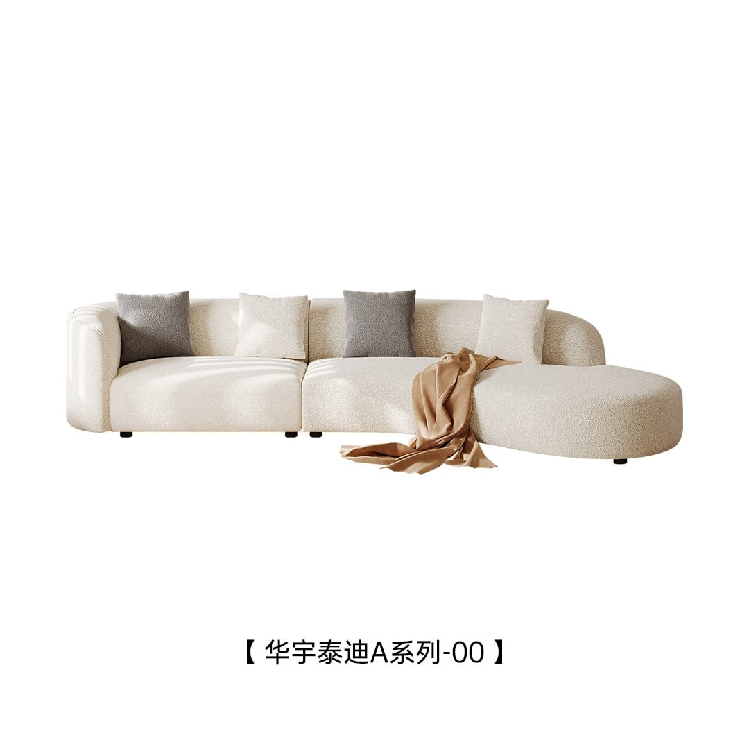 Moon Arc Sofa, a cream style shaped sofa