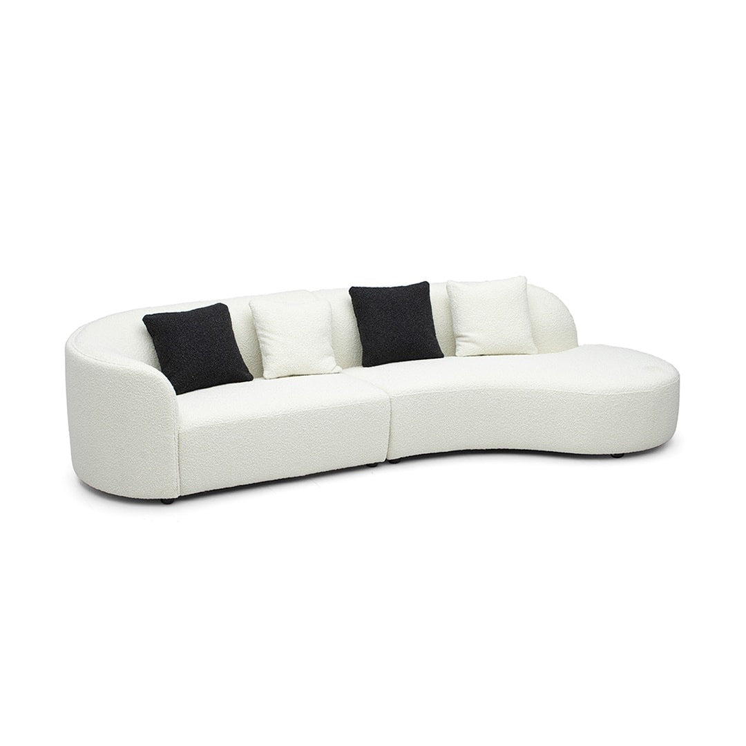 Moon Arc Sofa, a cream style shaped sofa