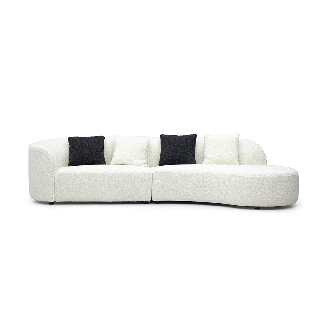 Moon Arc Sofa, a cream style shaped sofa