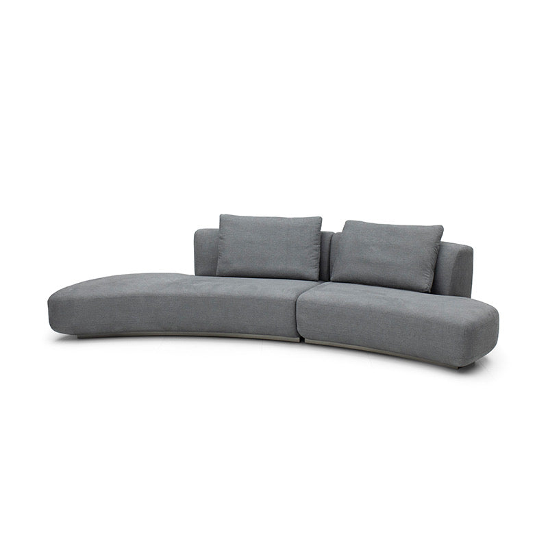 A minimalist curved sofa