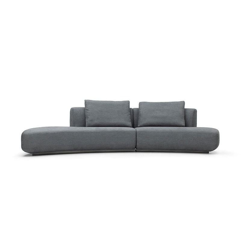 A minimalist curved sofa