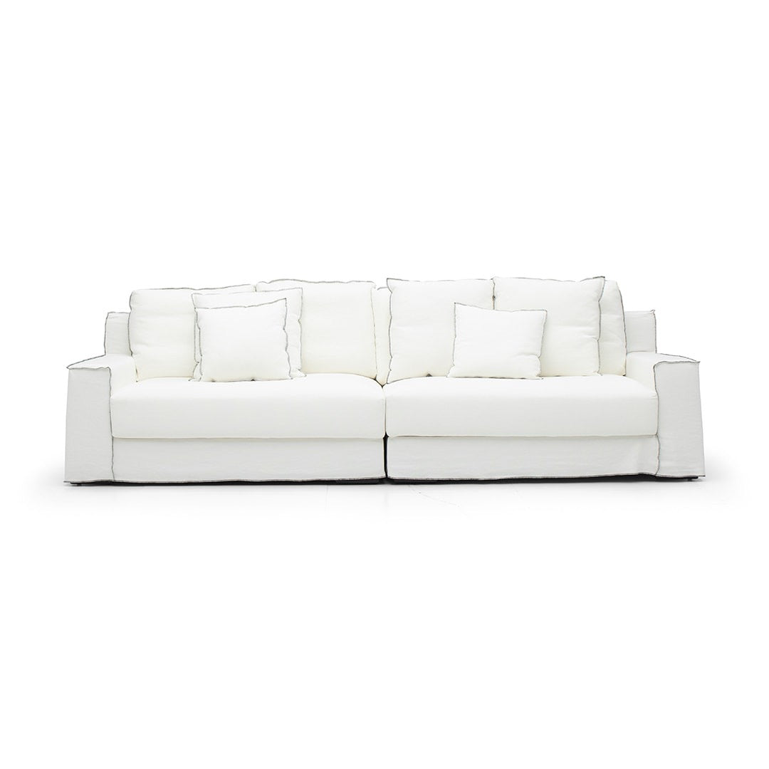 A white sofa in ancient Chinese style