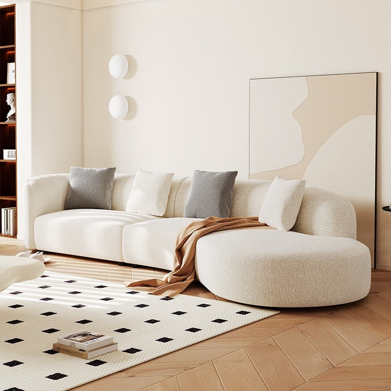 Moon Arc Sofa, a cream style shaped sofa