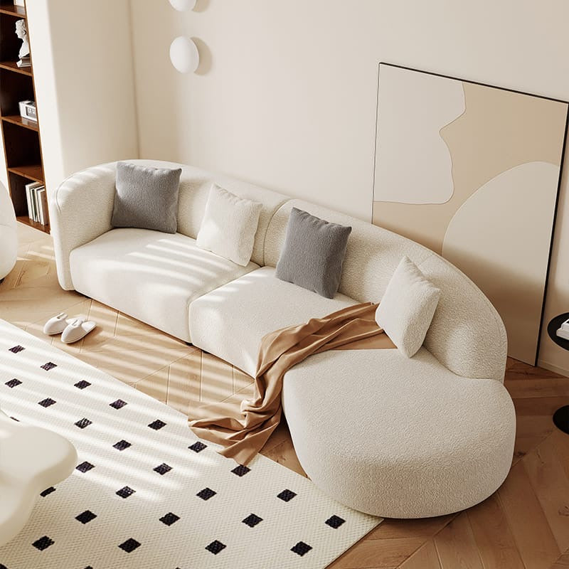 Moon Arc Sofa, a cream style shaped sofa