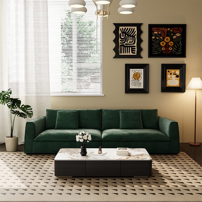 A minimalist straight sofa