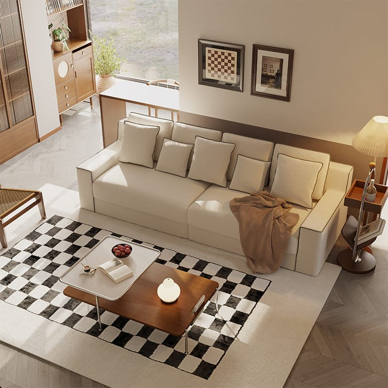 A white sofa in ancient Chinese style