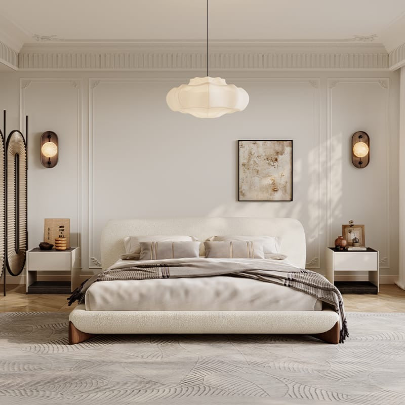 Prada Bed, a classic replica of a top brand, showcasing a light luxury style