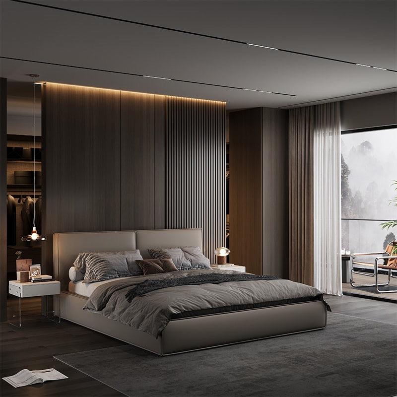 Tofu block bed, a classic Italian minimalist style soft bed