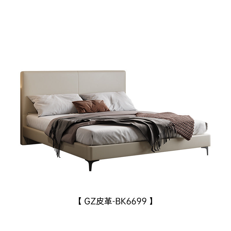 Modern style leather minimalist bed
