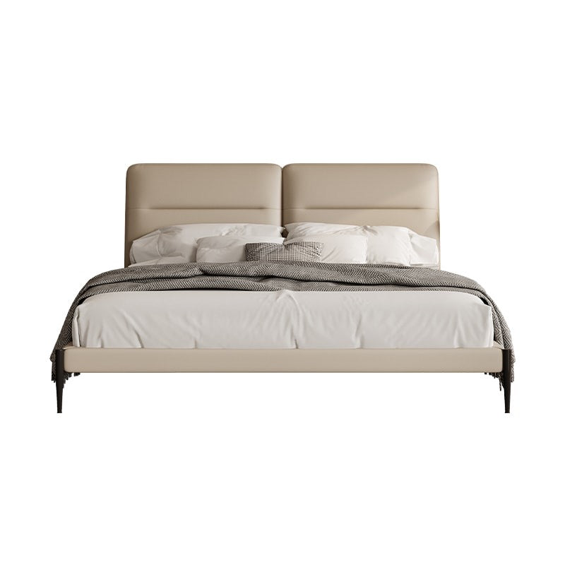 A simple leather soft bed