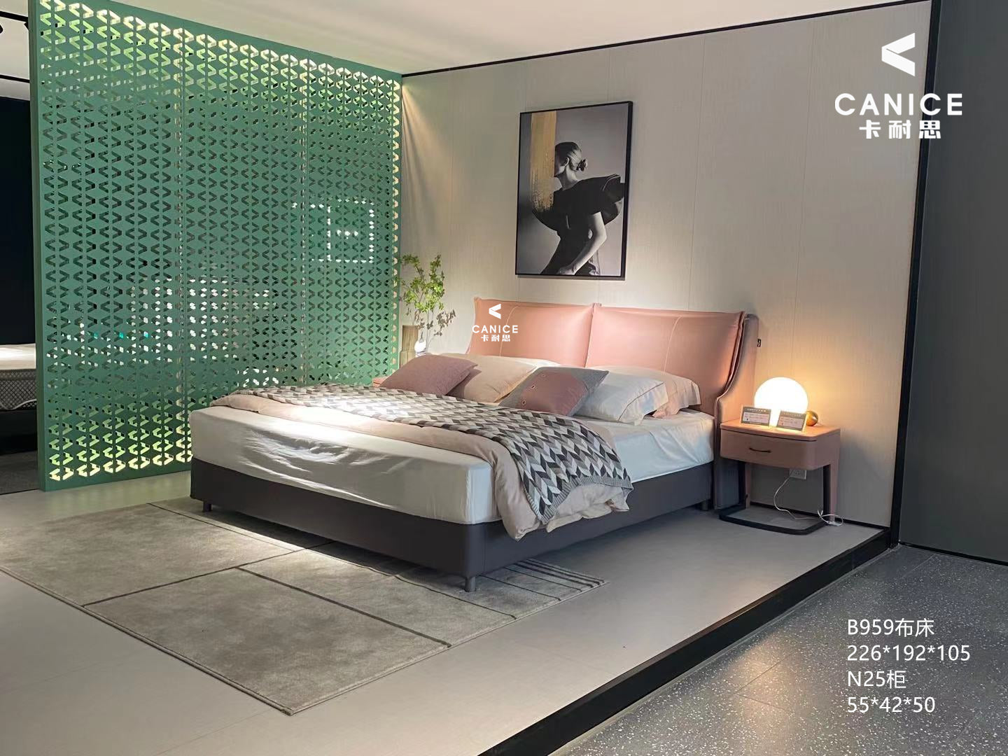 A upholstered bed with a high cost performance