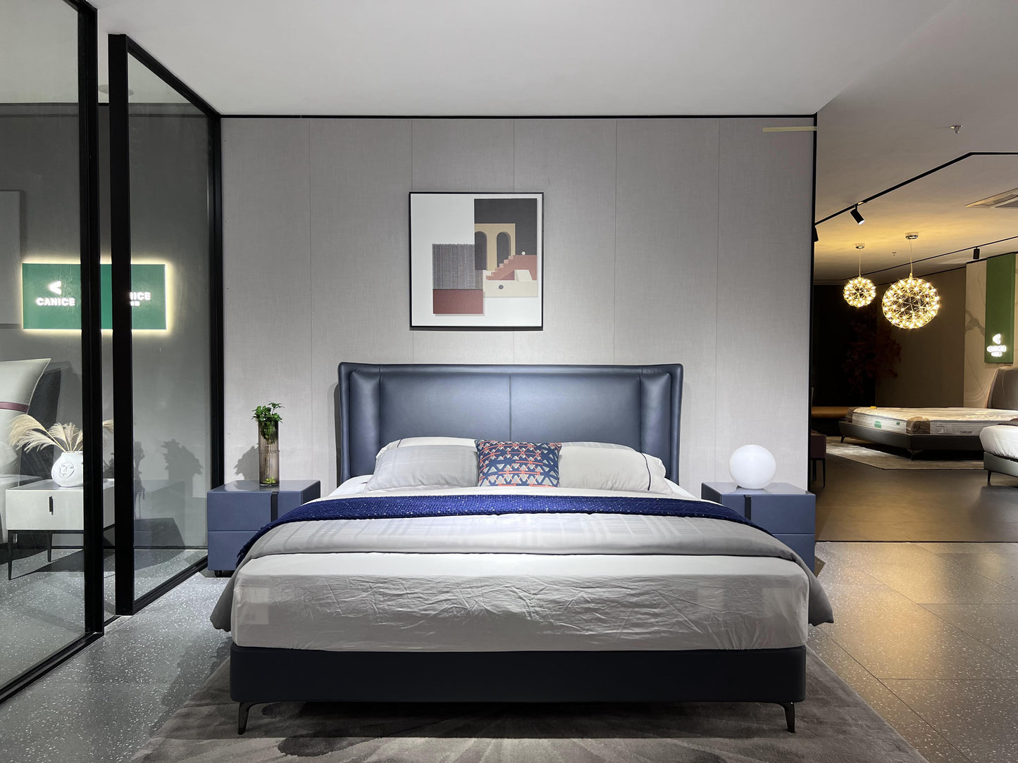 A upholstered bed with a high cost performance