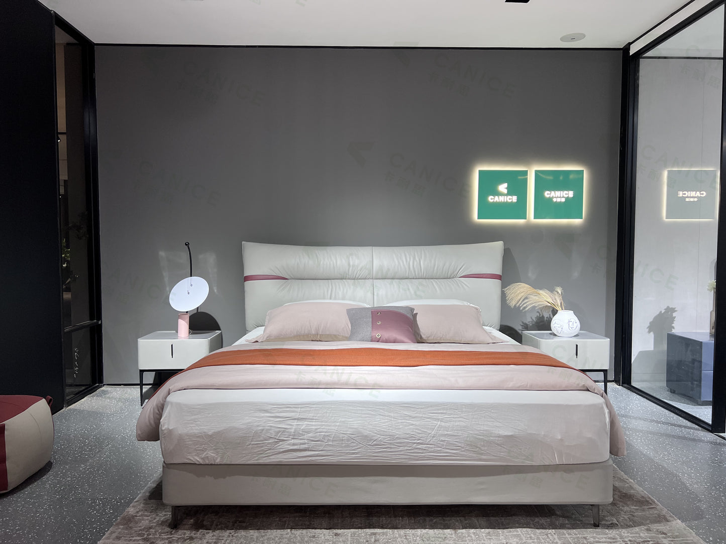 A upholstered bed with a high cost performance