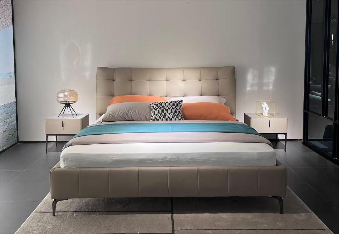 A cost-effective genuine leather bed