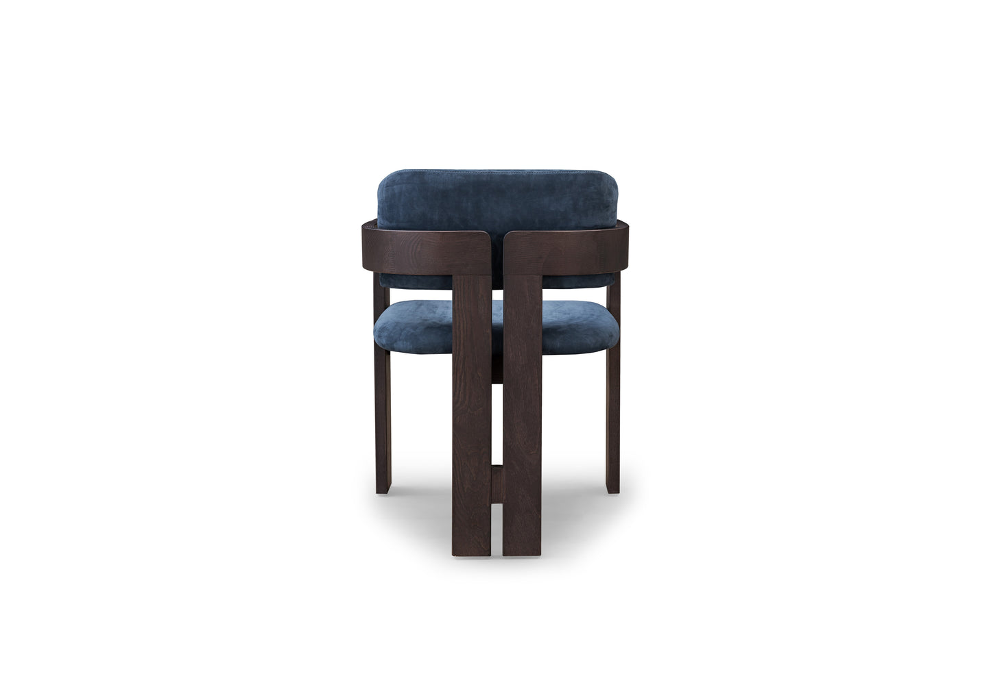 A luxurious solid wood upholstered dining chair