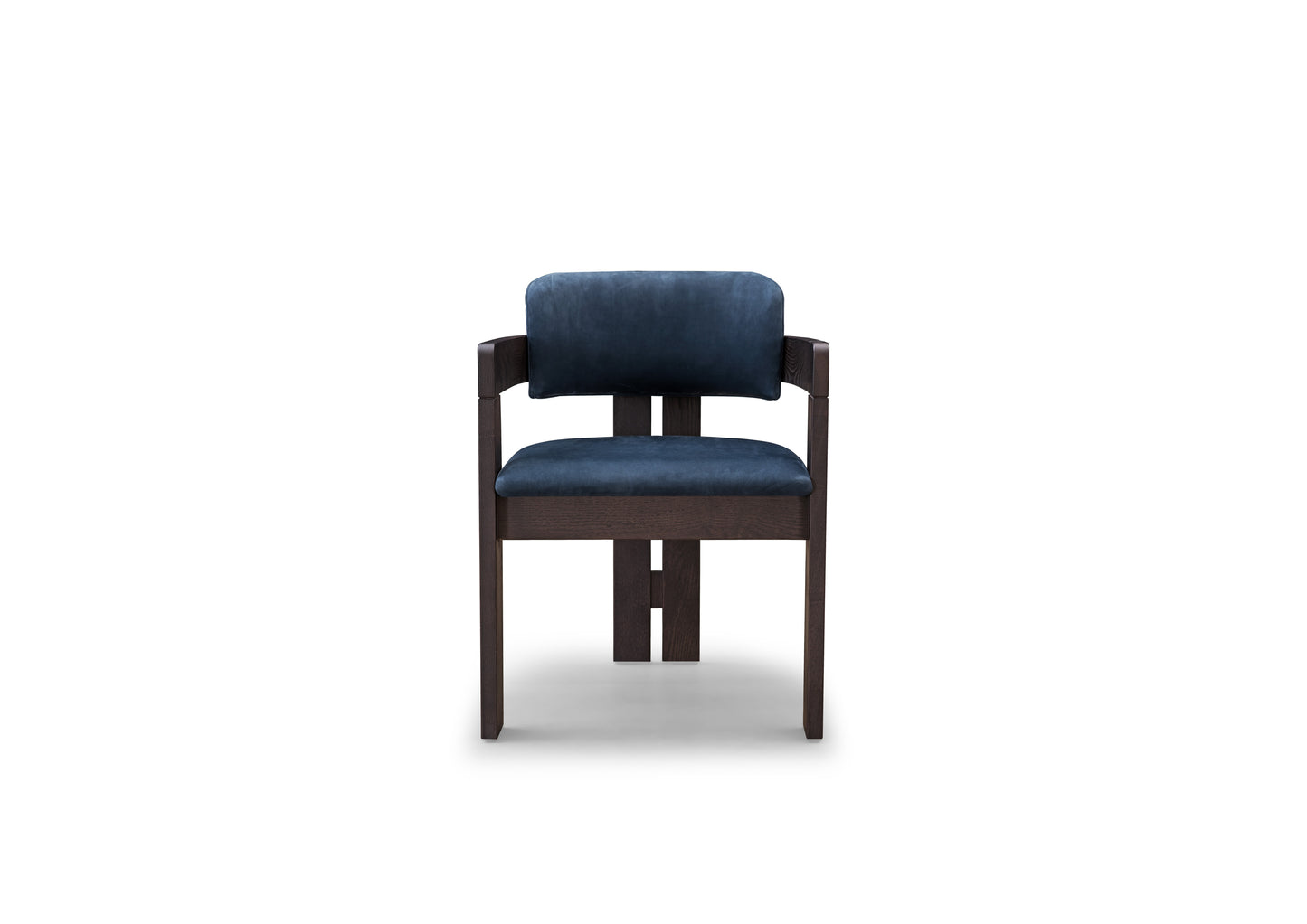 A luxurious solid wood upholstered dining chair