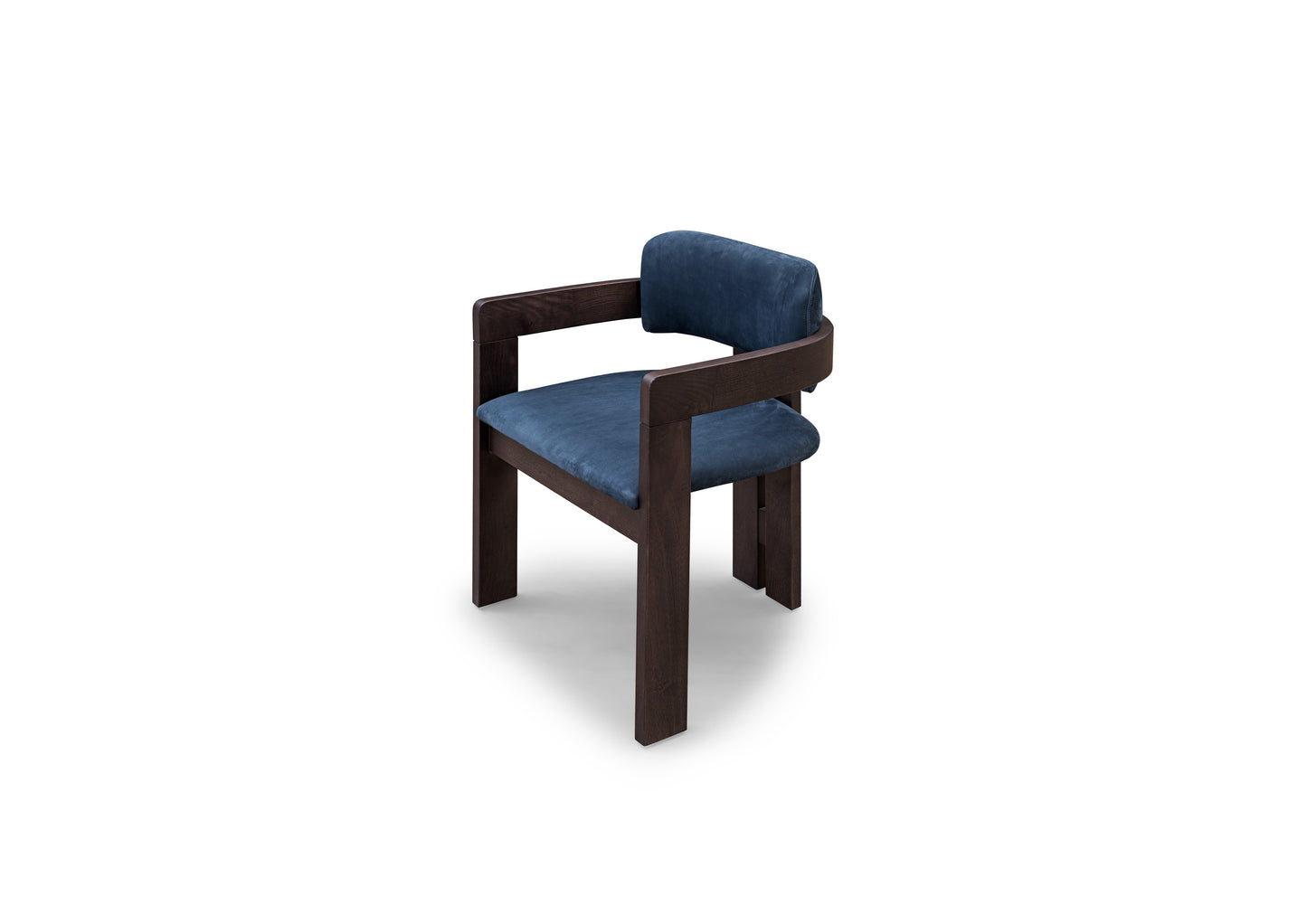A luxurious solid wood upholstered dining chair