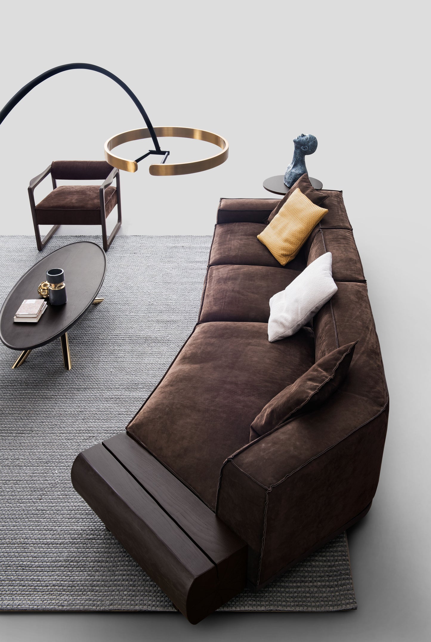 Light luxury style Nubuck Leather sofa