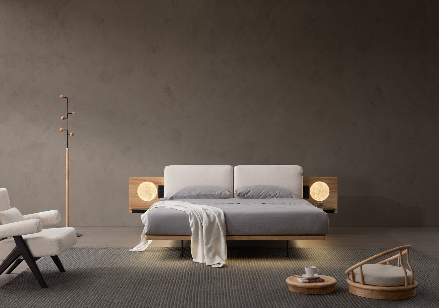 【Video】Minimalist style solid wood suspended bed