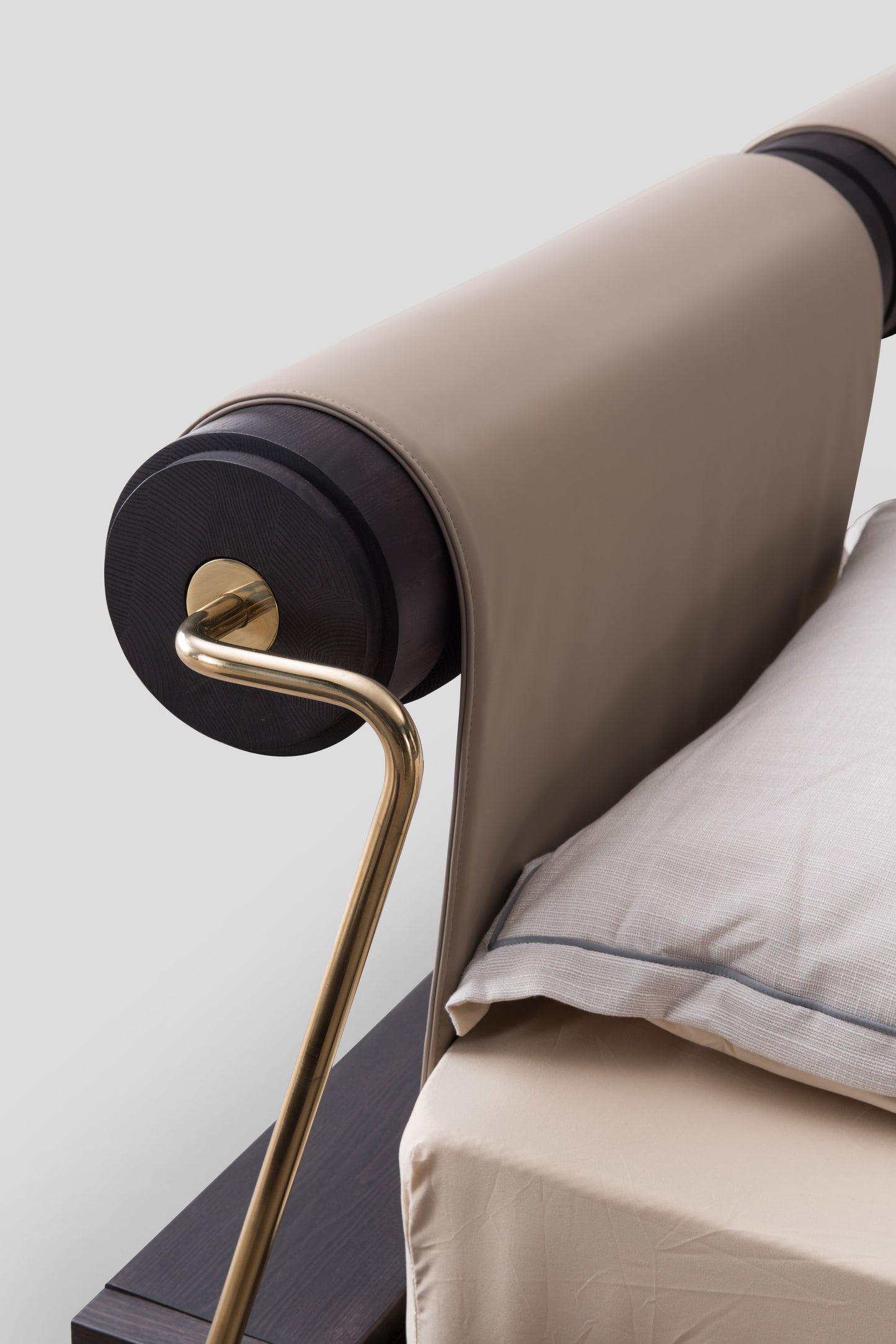 High end light luxury style solid wood bed