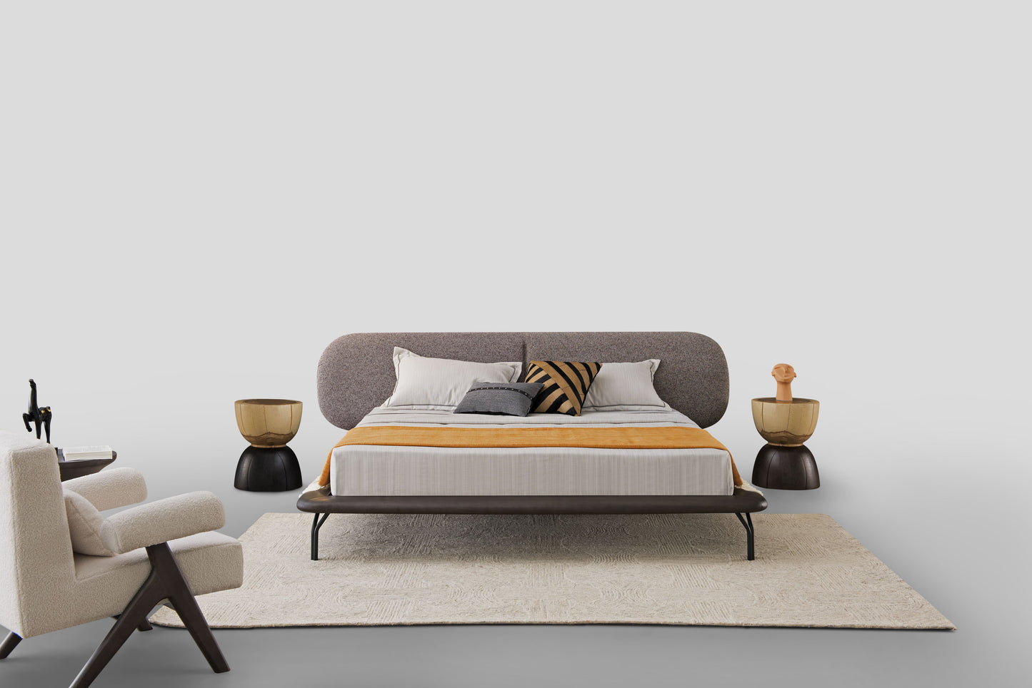 【Video】Fashion minimalist style fabric bed