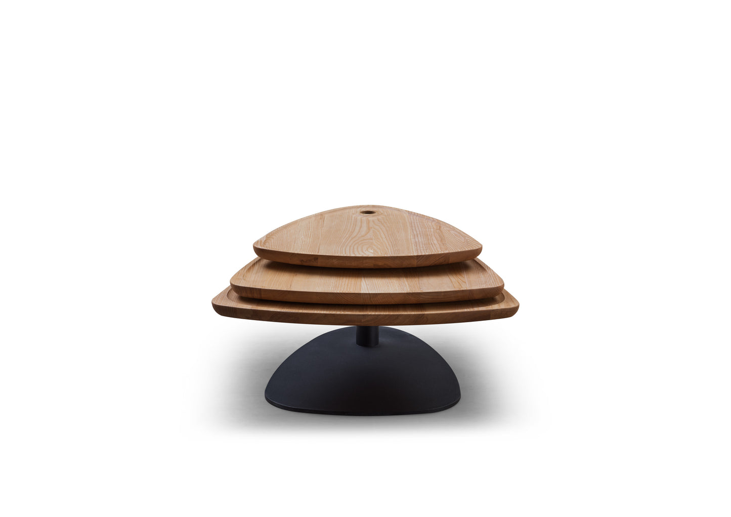 Solid wood tea table in the shape of clover