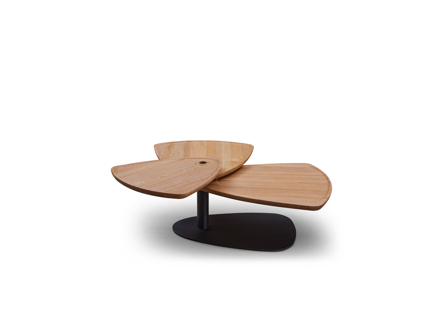 Solid wood tea table in the shape of clover