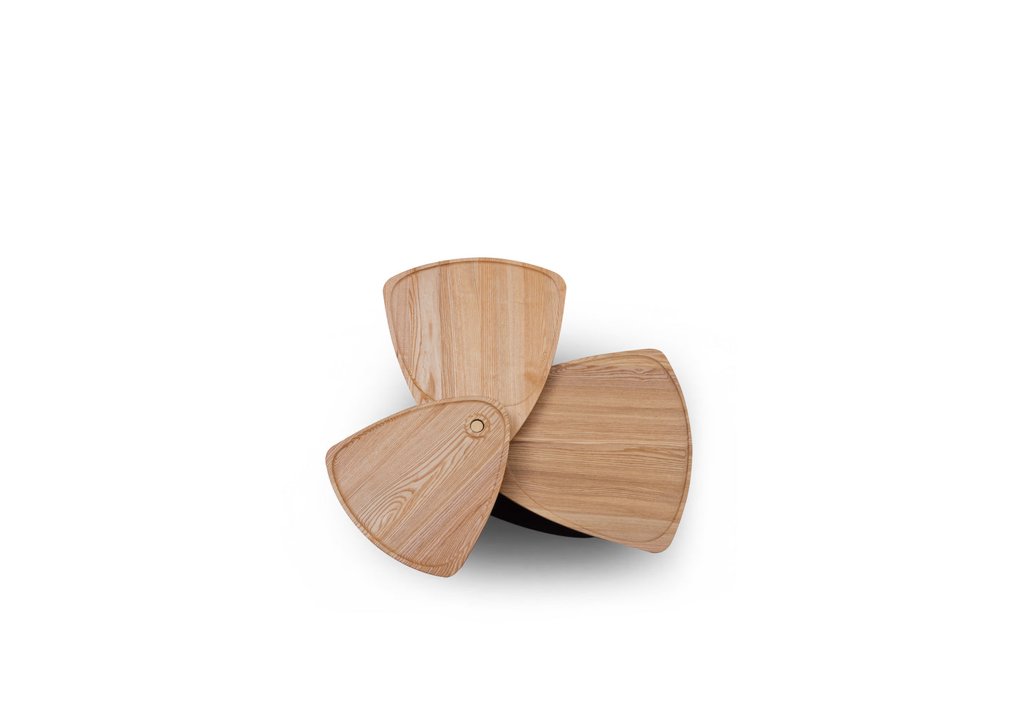Solid wood tea table in the shape of clover