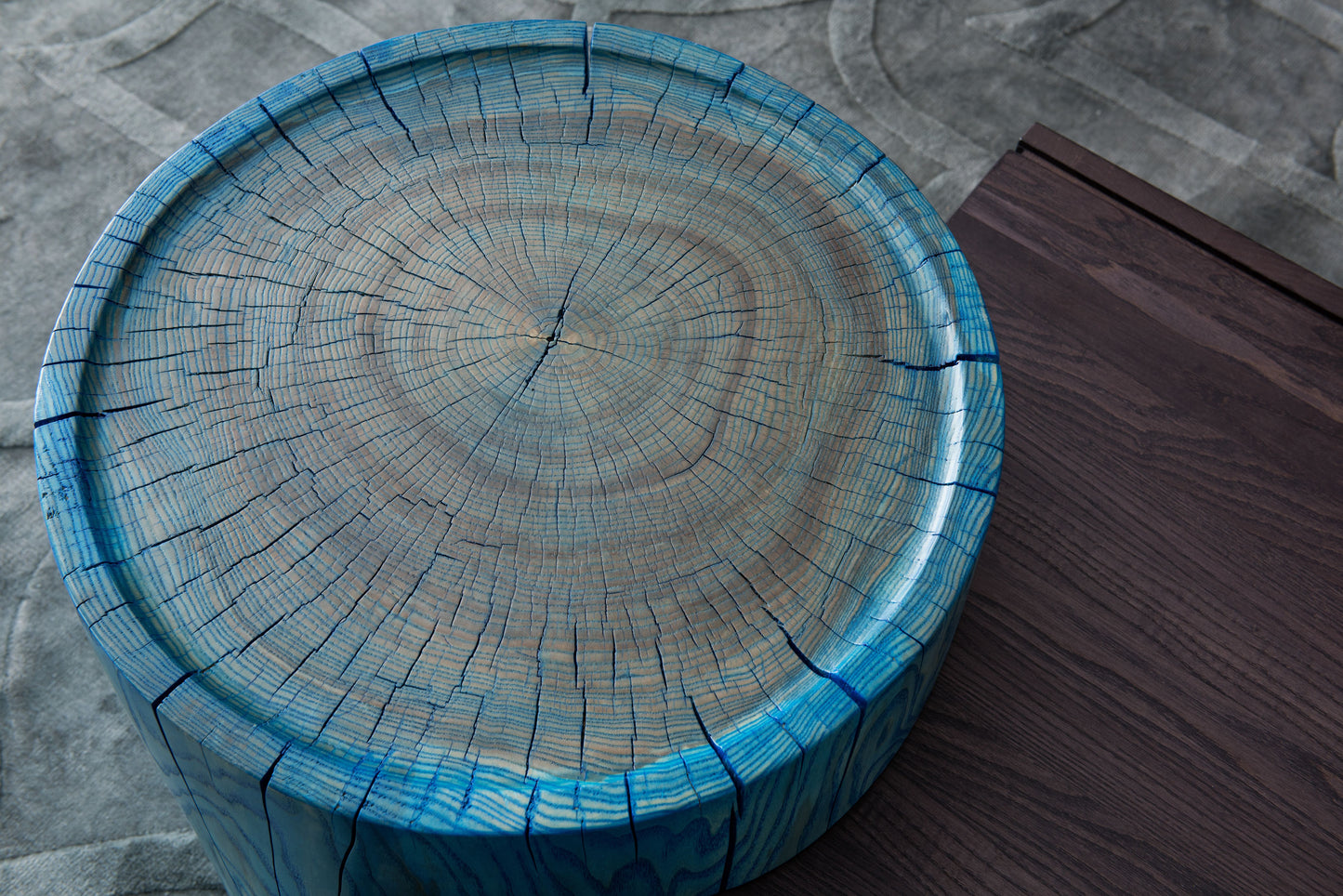 A light luxury style coffee table made entirely of solid wood