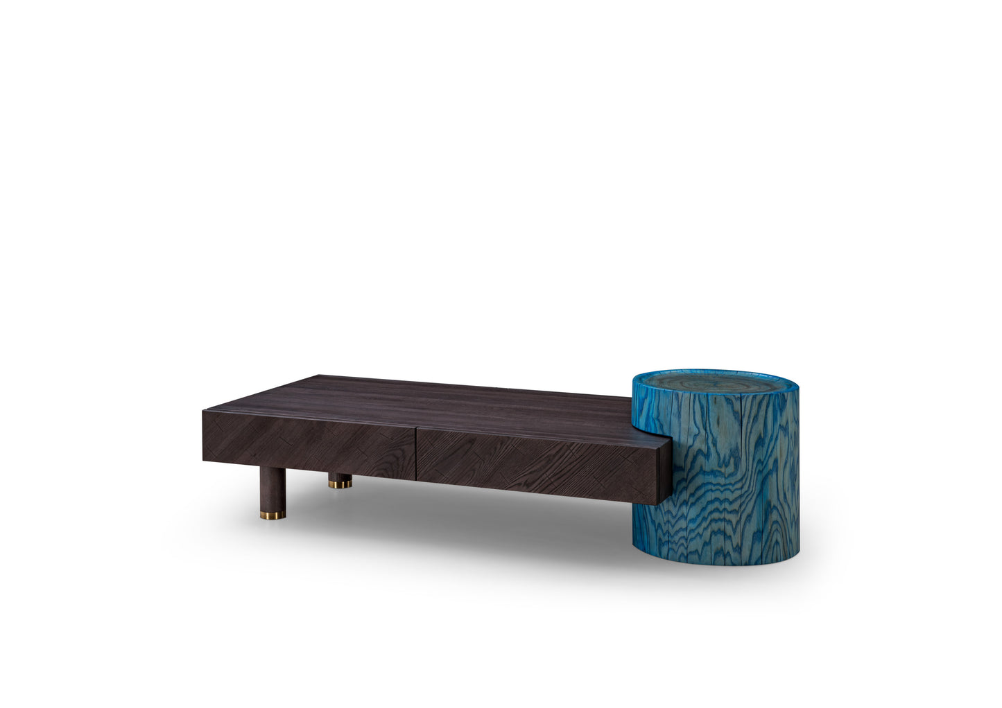 A light luxury style coffee table made entirely of solid wood