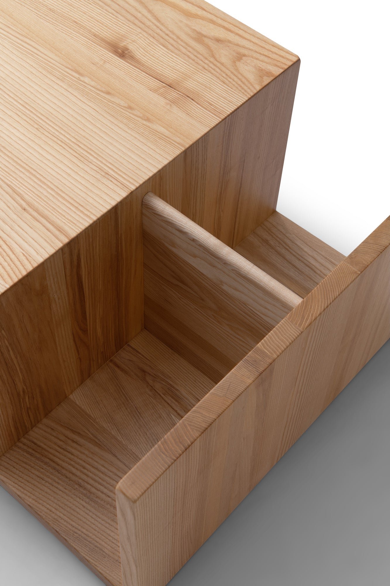 Solid wood coffee table with drawers