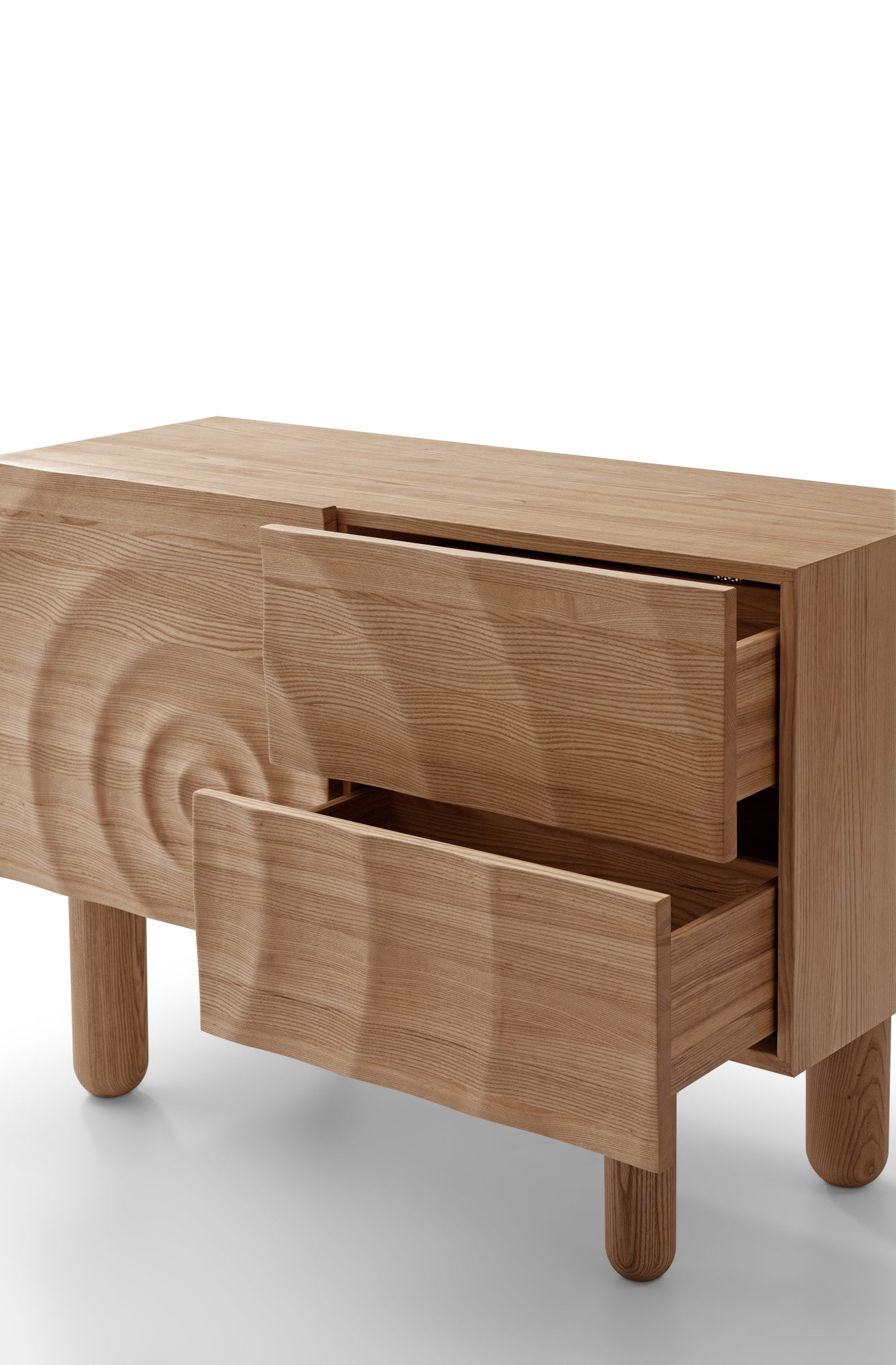 Water ripple design dining cabinet