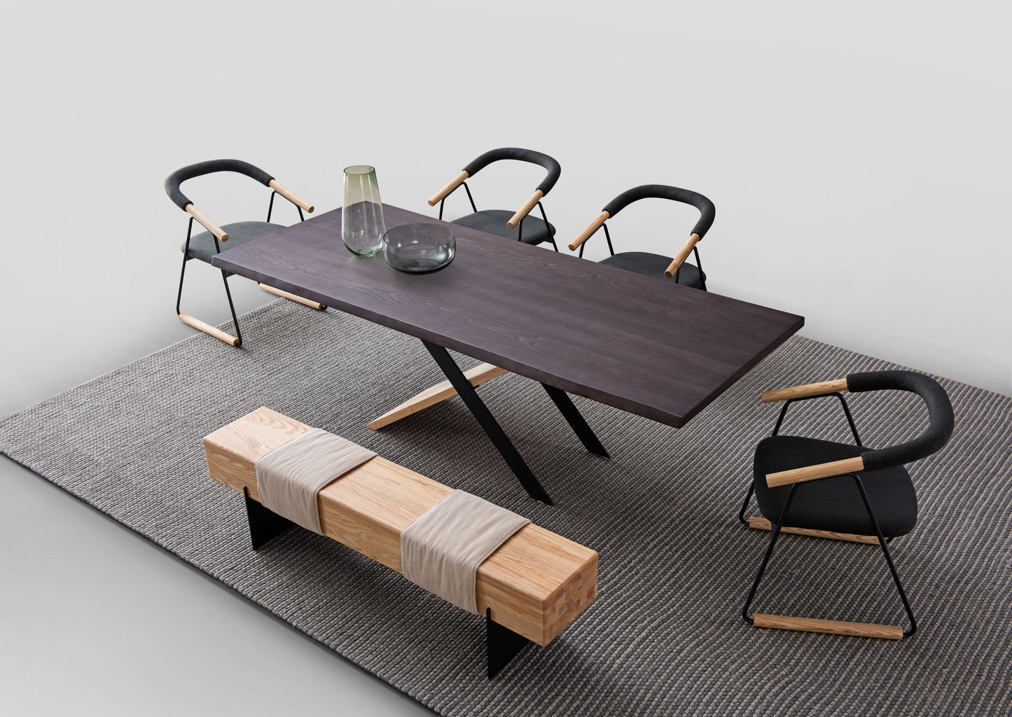 【Video 】High end light luxury style solid wood dining table