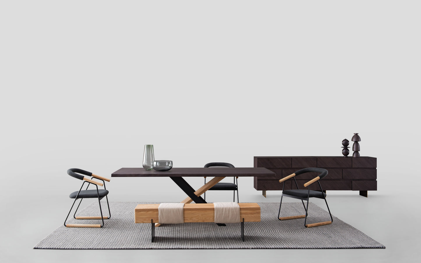 【Video 】High end light luxury style solid wood dining table