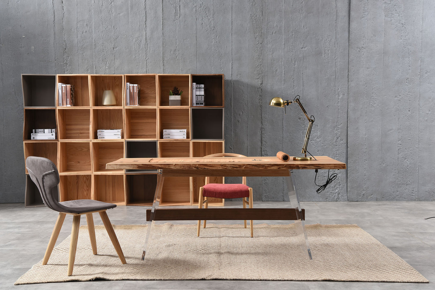 Suspended desk and dining table