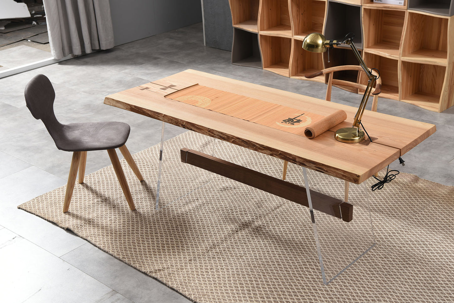 Suspended desk and dining table