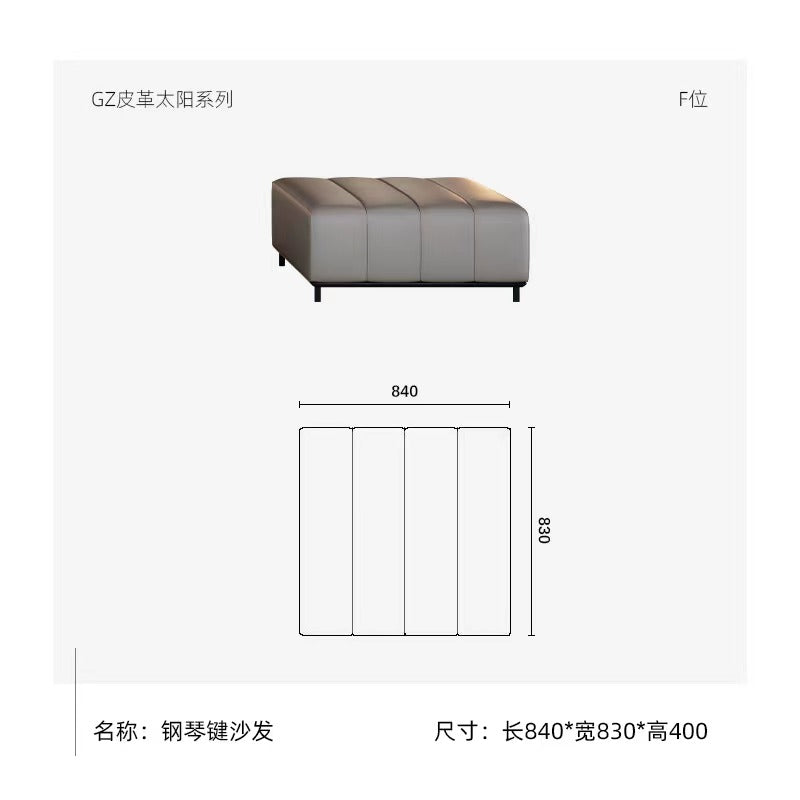 Freeman Sofa, a sofa that looks like piano keyslike