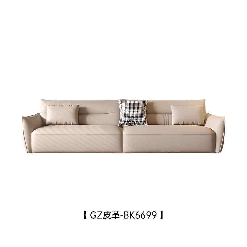 A minimalist leather sofa with a very good price