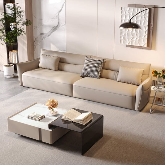 A minimalist leather sofa with a very good price