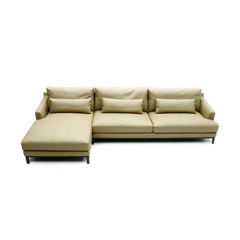 A minimalist leather sofa