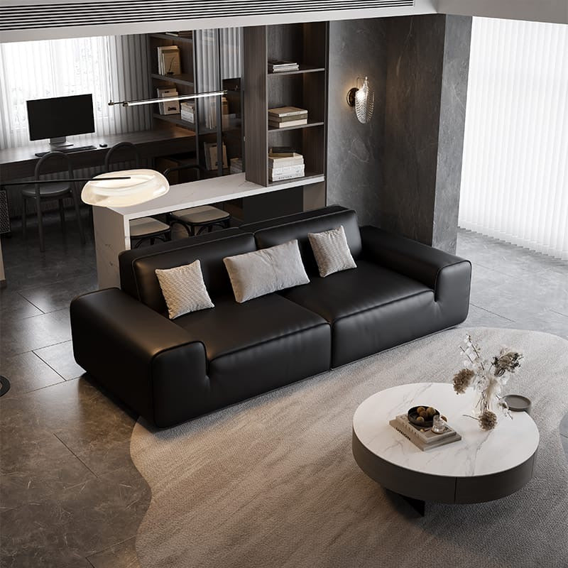 Avenue, a classic Italian minimalist style all-leather sofa