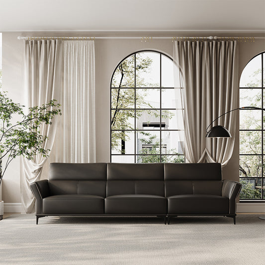 A minimalist leather sofa with a very good price