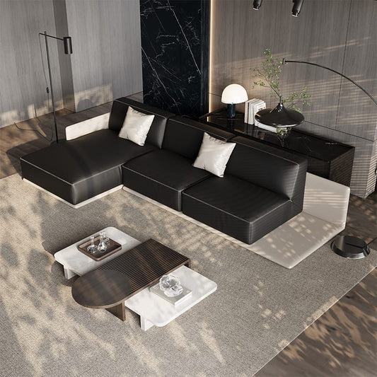 Gamma-Border, a super textured all leather sofa
