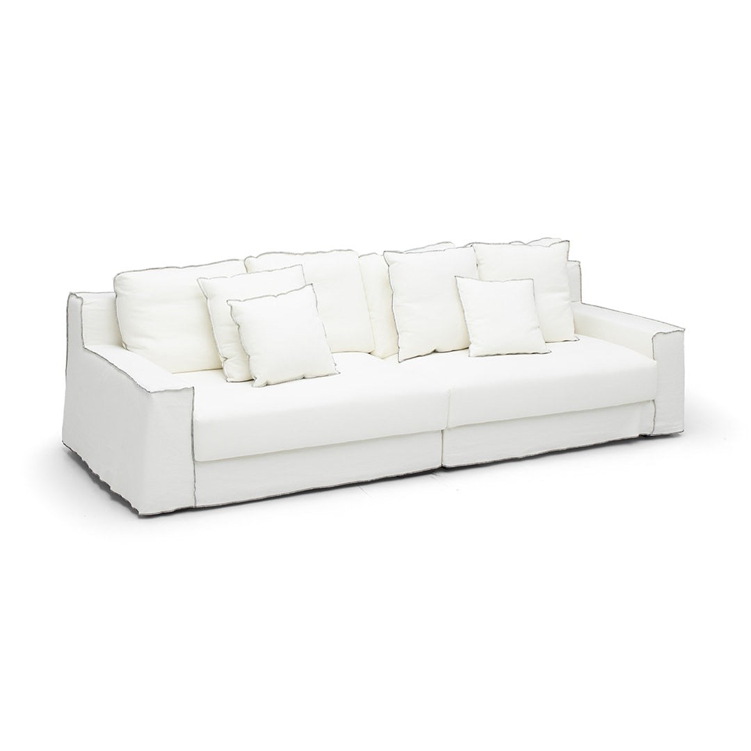 A white sofa in ancient Chinese style