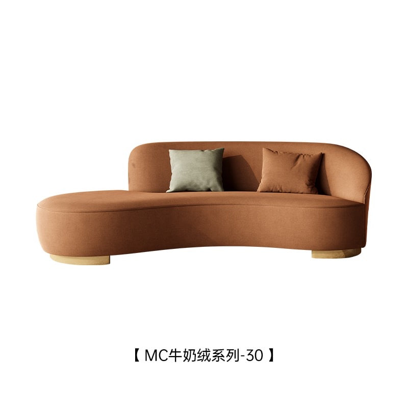 Moon curved sofa, a fabric sofa suitable for small apartments