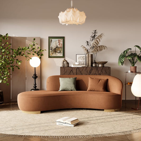 Moon curved sofa, a fabric sofa suitable for small apartments