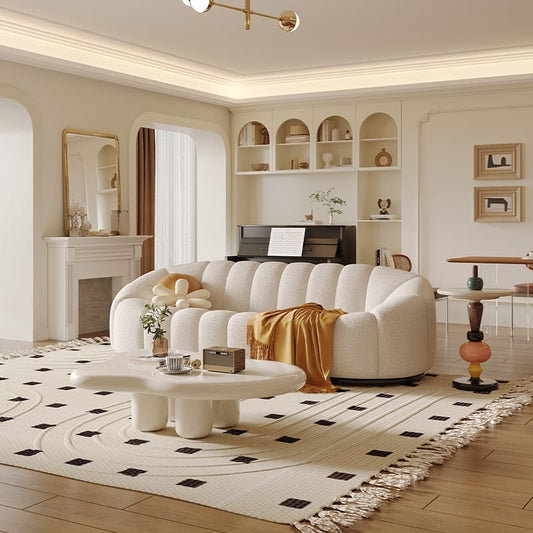 A cute sofa like a pumpkin